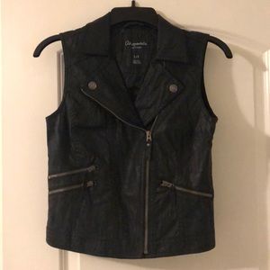 Women’s Black Imitation Leather Vest size S